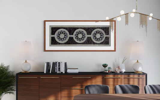 Arte Mural Mexicano en Papel Amate Hecho a Mano– Arte Otomí Moderno-XL 47,2 x 15,7 (SIN MARCO)