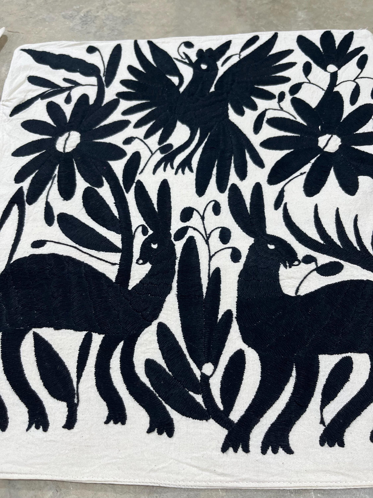 3 Fundas de Cojín Otomi, Cojín Tenango Bordado a Mano, Textil Mexicano Artesanal, Decoración Mexicana, Hecho a Mano