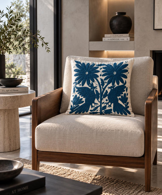 3 Fundas de Cojín Otomi, Cojín Tenango Bordado a Mano, Textil Mexicano Artesanal, Decoración Mexicana, Hecho a Mano
