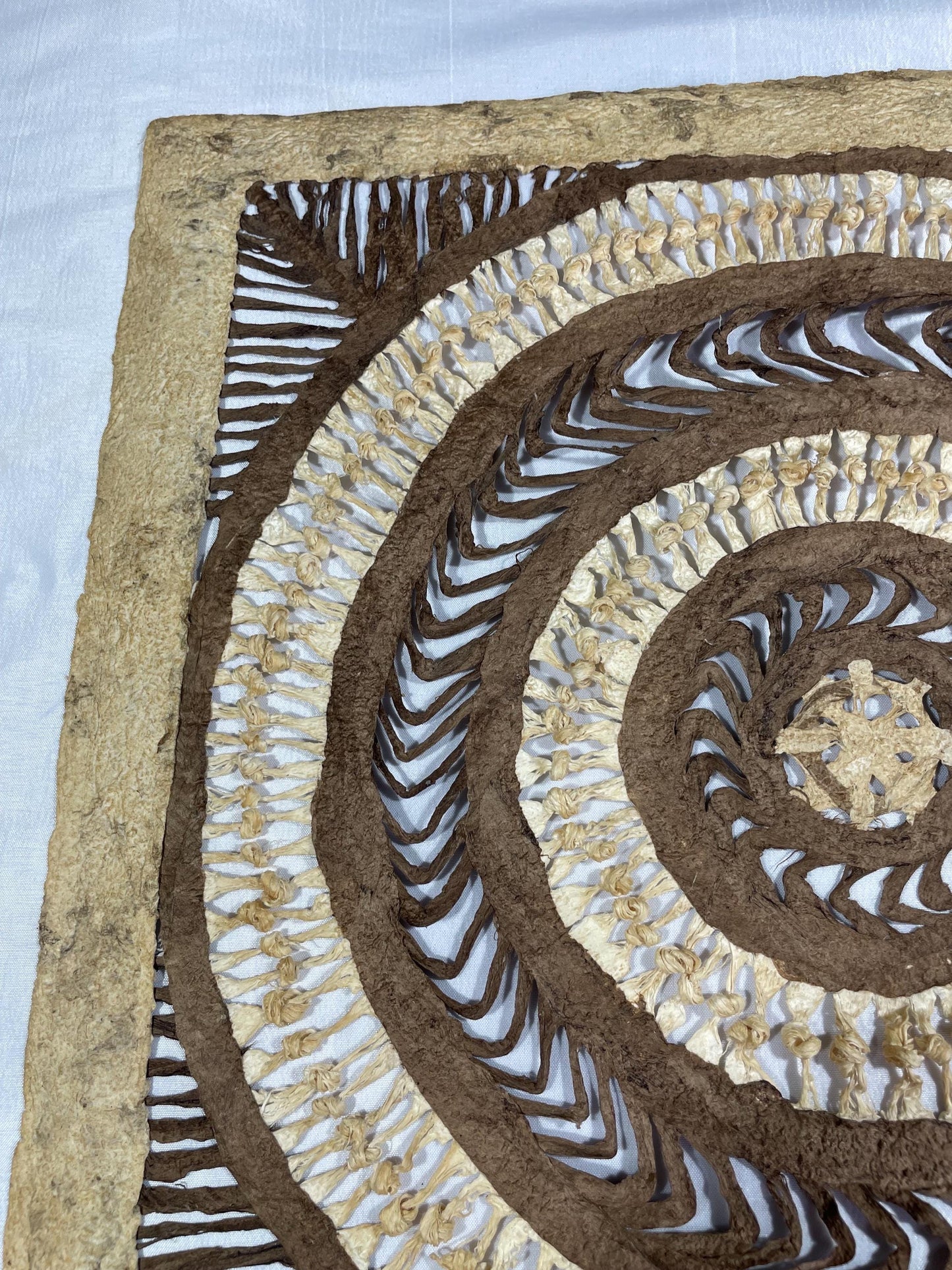 Arte Mural Mexicano Moderno en Papel Amate Hecho a Mano - Arte Otomí de 15,7 x 15,7 (SIN MARCO)