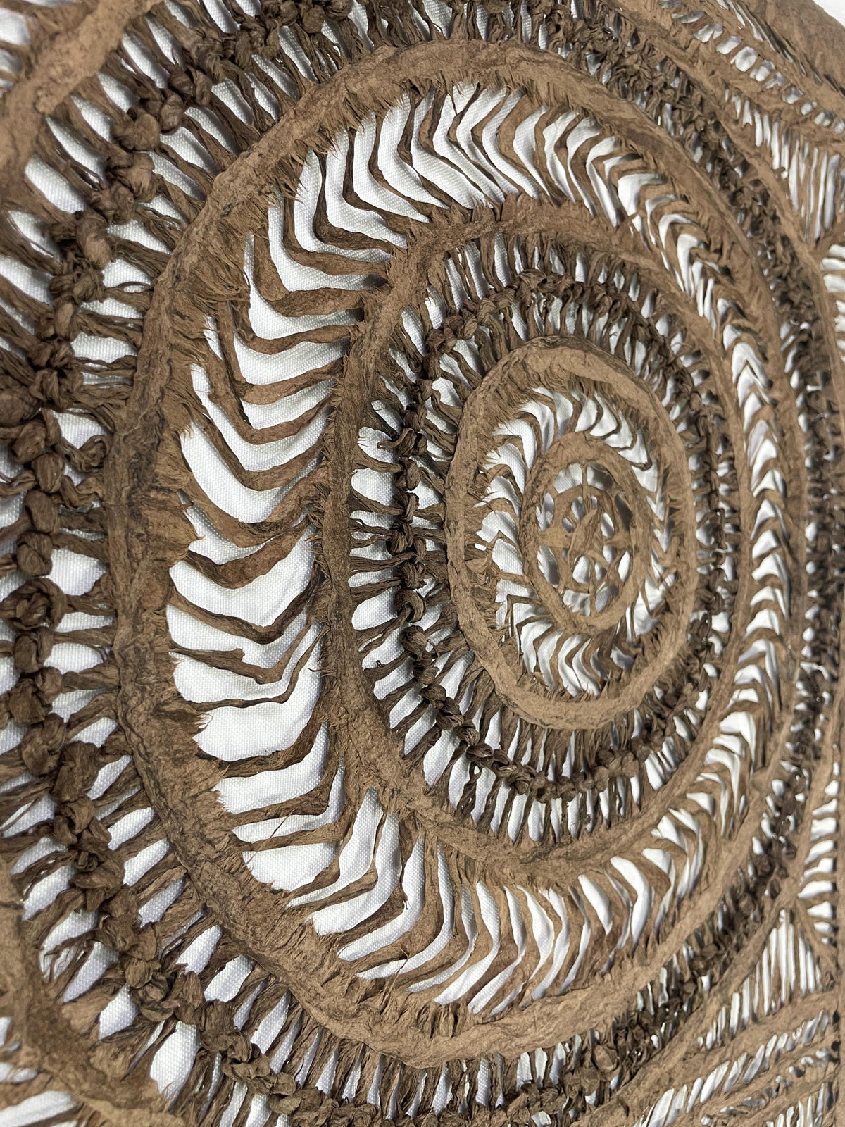 Arte Mural Con Nudos en Papel Amate Hecho a Mano de 47.2 in x 15.7 in, Arte Otomi Moderno Mexicano (SIN MARCO)