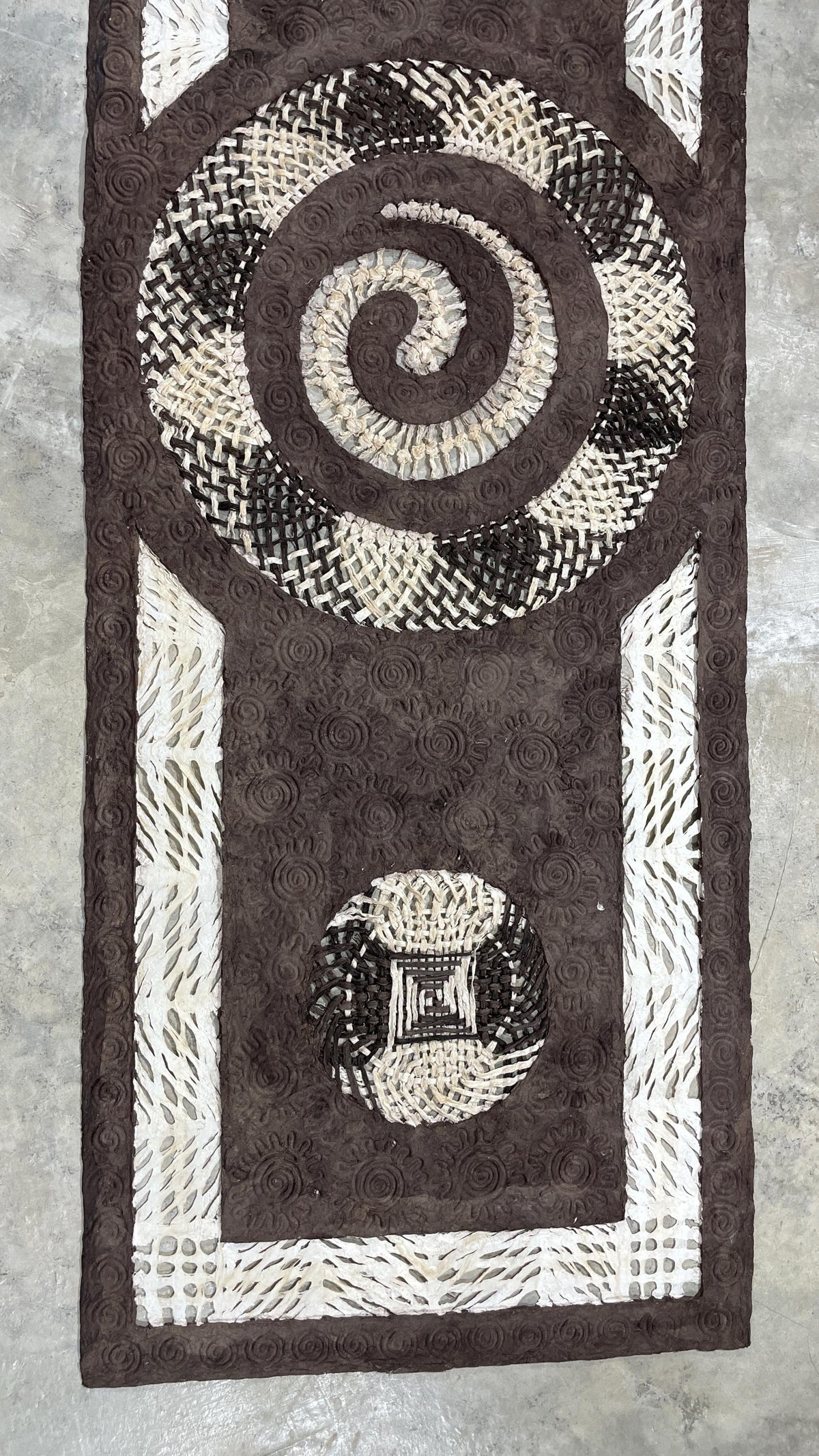 Arte Mural Mexicano en Papel Amate Hecho a Mano – Arte Mexicano Moderno de 120 cm x 40 cm-(SIN MARCO)