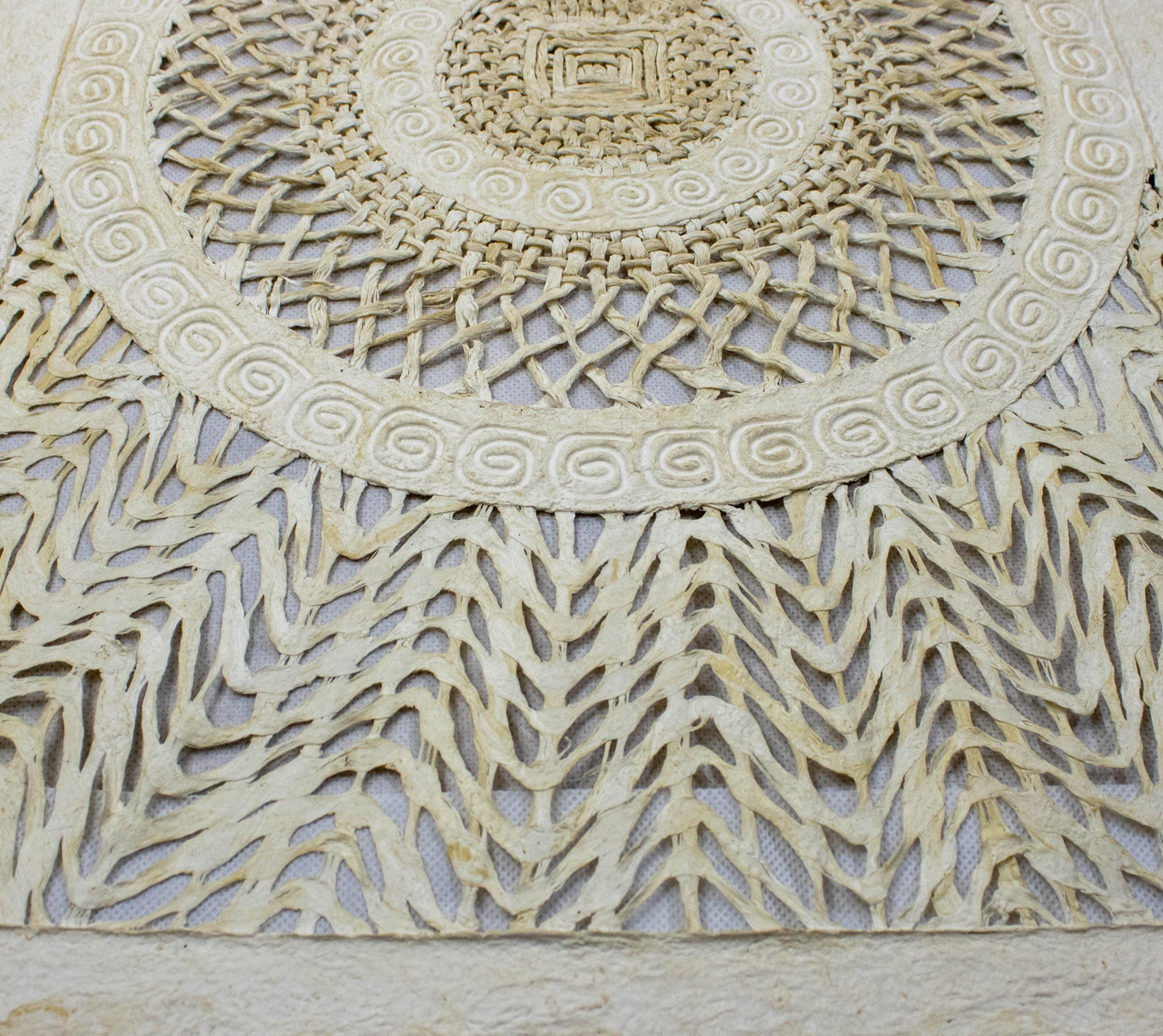 Arte Mural Mexicano en Papel Amate Hecho a Mano–Arte Otomí Moderno de 47,2 x 15,7 (SIN MARCO)