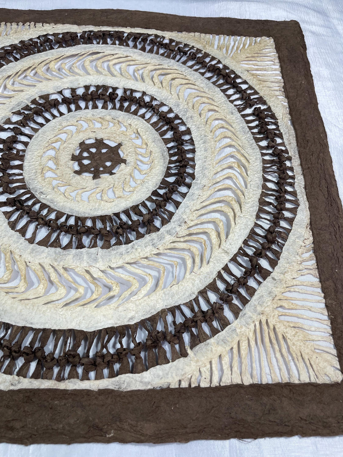 Arte Mural Mexicano en Papel Amate Hecho a Mano de 15,7 x 15,7 - Arte Otomí Moderno (SIN MARCO)