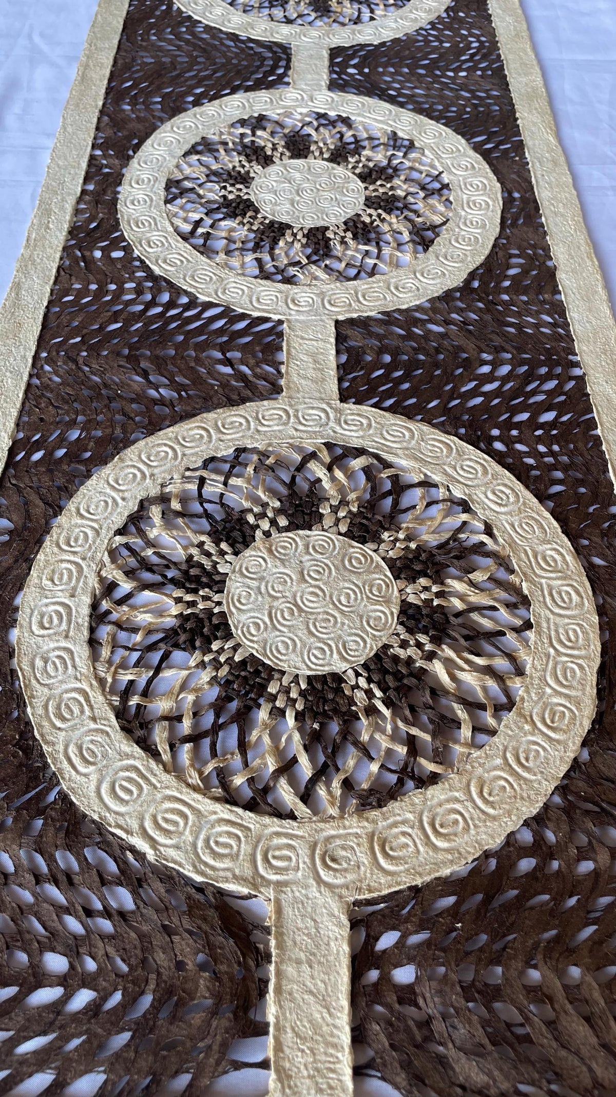 Arte Mural Mexicano en Papel Amate Hecho a Mano– Arte Otomí Moderno-XL 47,2 x 15,7 (SIN MARCO)