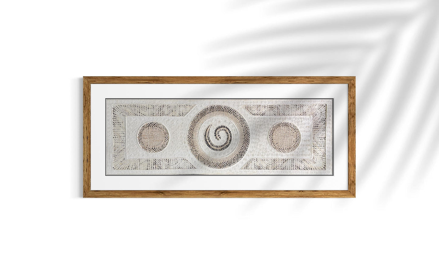 Arte Mural Mexicano en Papel Amate Hecho a Mano,Obra Contemporánea en Fibras Naturales,Diseño Orgánico Exclusivo 47.2 x 15.7 in (SIN MARCO)