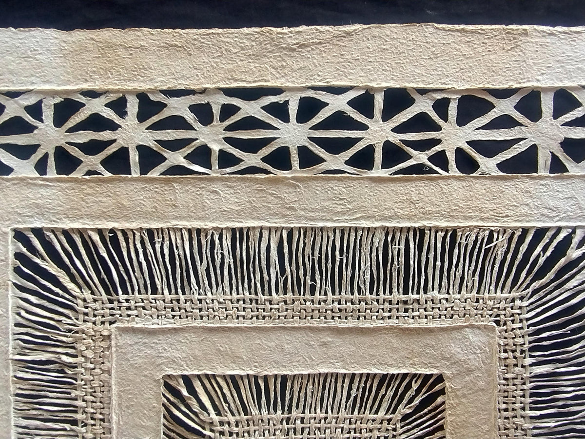 Arte Mural Mexicano en Papel Amate Hecho a Mano – Arte Mexicano Moderno- (SIN MARCO) 31.4 x 31.4